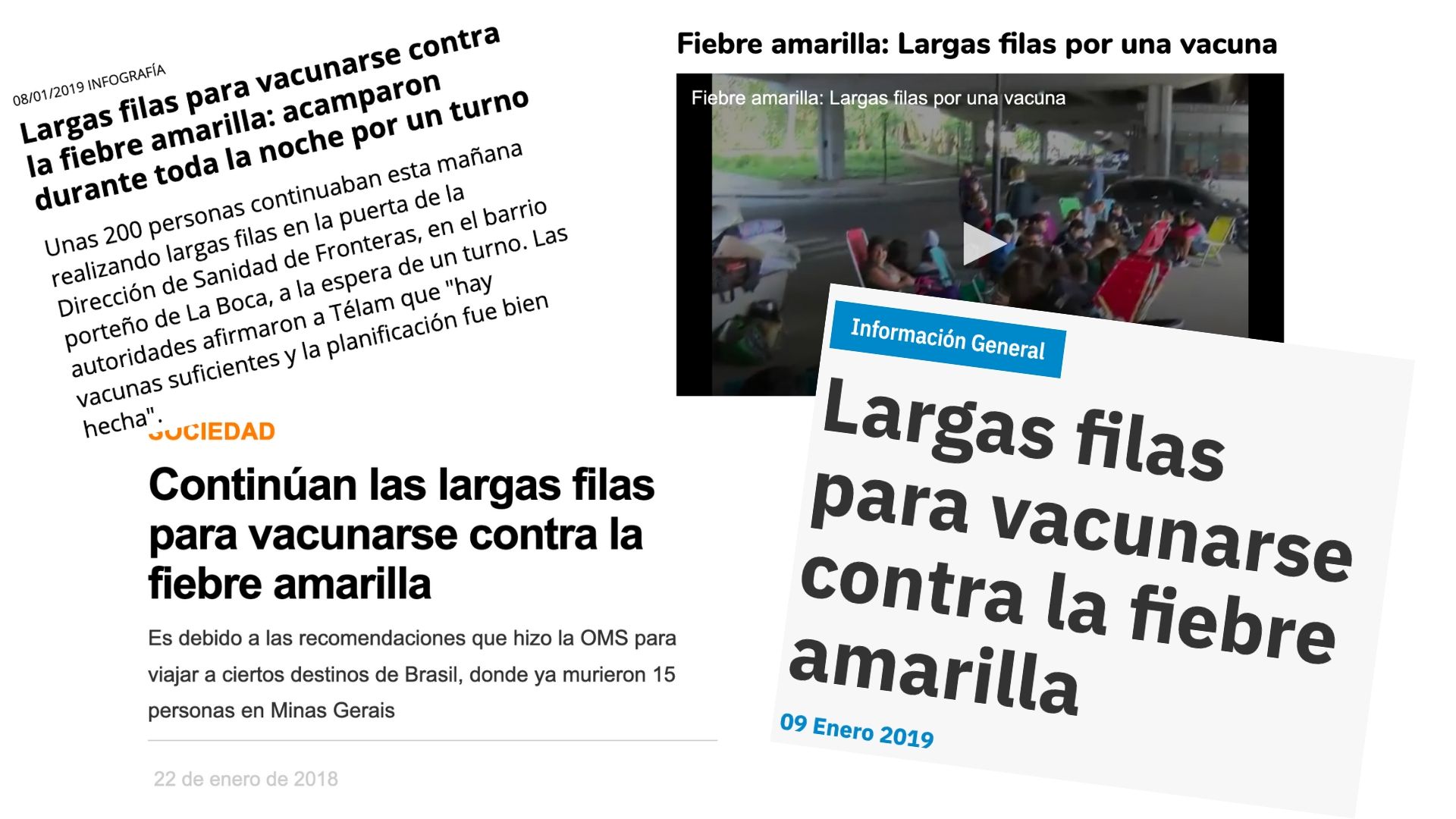 largas filas vacuna fiebre amarilla